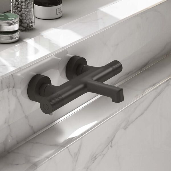 MITIGEUR BAIN DOUCHE THERMOSTATIQUE NOIRE MATE SERIE DRAKAR – Image 1