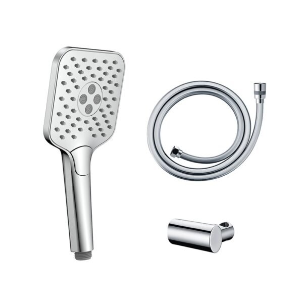 DUPLEX CHROME SERIE DRAKAR (DOUCHETTE+SUPPORT+FLEXIBLE) – Image 1