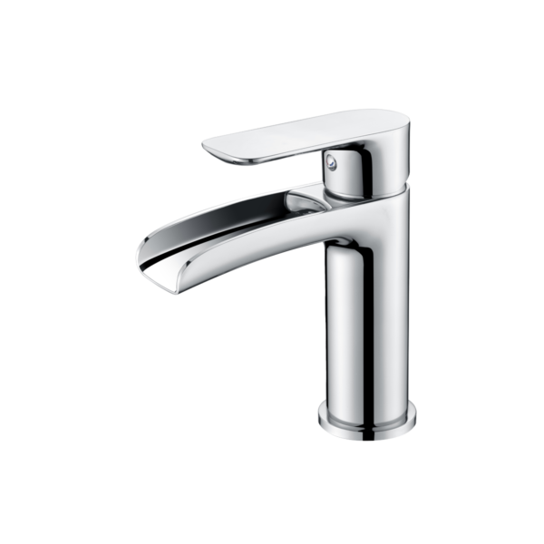 MITIGEUR LAVABO CHROME BEC CASCADE SERIE YETI – Image 1