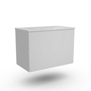 CAISSON DE MEUBLE GABAN 800 BLANC VELOURS SIMPLE VASQUE SS POIGNEE