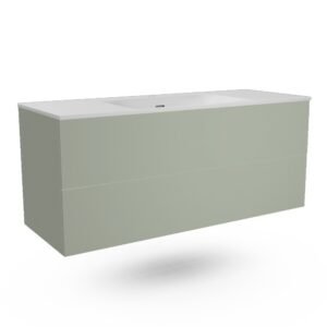 CAISSON DE MEUBLE 1200 FREGATE ALOE VELOURS SIMPLE VASQUE CENTREE S P