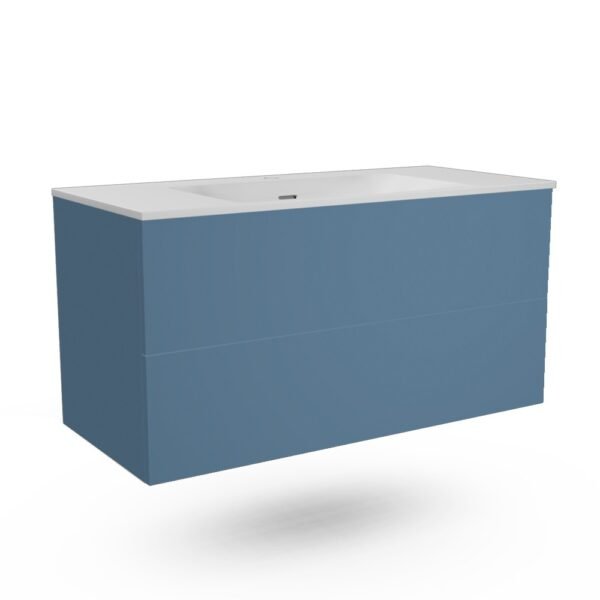 CAISSON DE MEUBLE 1000 FREGATE BLEU MAHONIA VELOURS SIMPLE VASQUE S P – Image 1