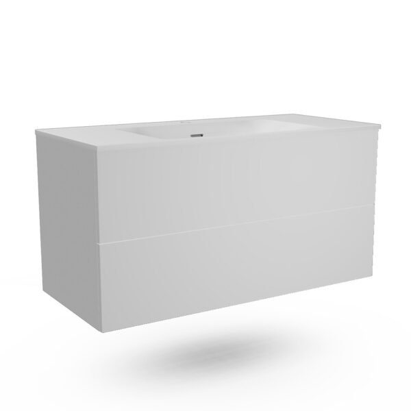 CAISSON DE MEUBLE 1000 FREGATE BLANC CRAIE MAT SIMPLE VASQ SS POIGNEE – Image 1
