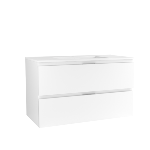 CAISSON DE MEUBLE CITY 1000 BLANC SATINE 2 TIROIRS – Image 1