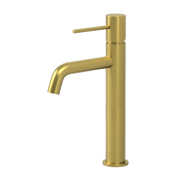 MITIGEUR LAVABO HAUT OR BROSSE AVEC VIDAGE SERIE GALA – Image 1