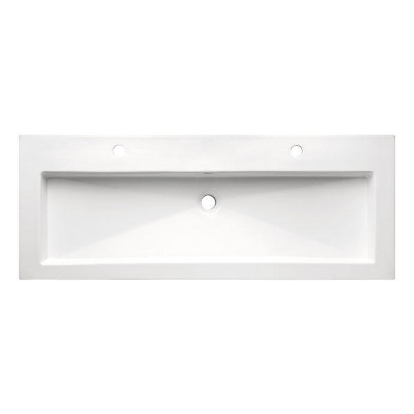 PLAN VASQUE SEUL EN CERAMIQUE 1 CUVE LARGE CENTREE POUR MEUBLE 1200 – Image 1