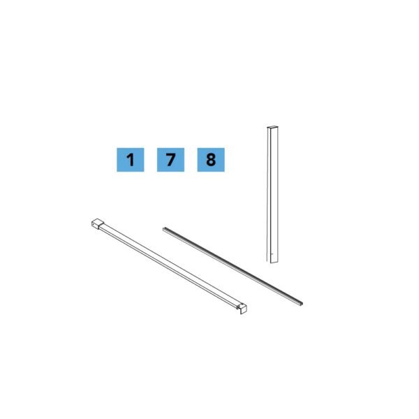KIT COMPR. 1 PROF NOIR 2M + 1 BARRE SOL NOIRE 160+BARRE MUR NOIRE 140 – Image 1