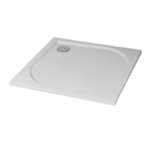 RECEVEUR DE DOUCHE EN POLYBETON 800X800X30 CARRE BLANC BRILLANT