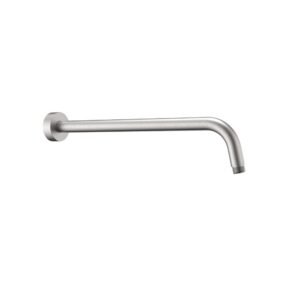 BRAS INOX MURAL ROND LONGUEUR 400 MM NICKEL BROSSE