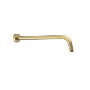 BRAS INOX MURAL ROND LONGUEUR 400 MM OR BROSSE