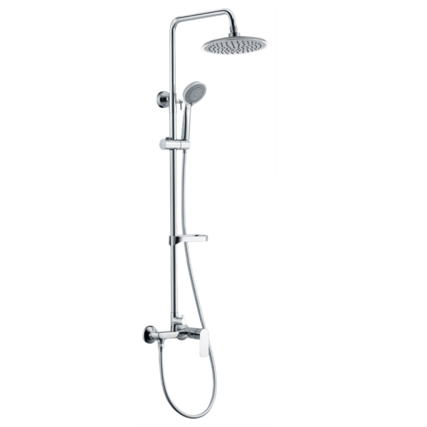 COLONNE DE DOUCHE MECANIQUE INOX ACCESSOIRES ABS DOUCHETTE 3 JETS – Image 1