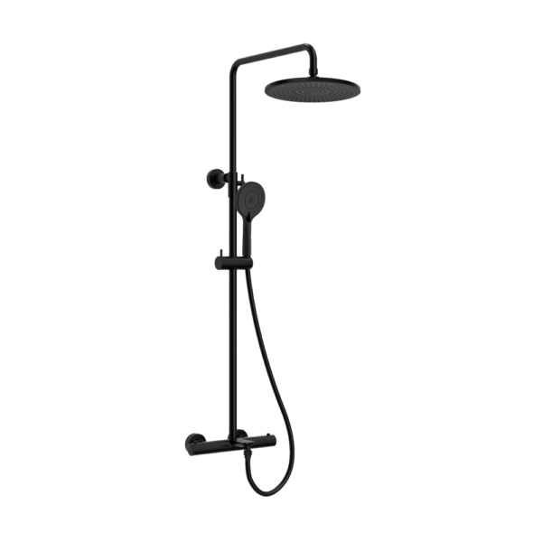 COLONNE BAIN DOUCHE THERMOSTATIQUE NOIR MAT SERIE GALA – Image 1