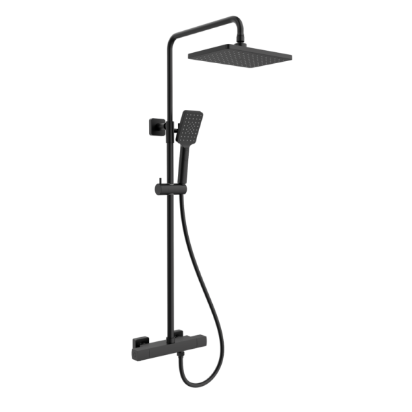 COLONNE DE DOUCHE THERMOSTATIQUE NOIR MAT SERIE HAXO – Image 1