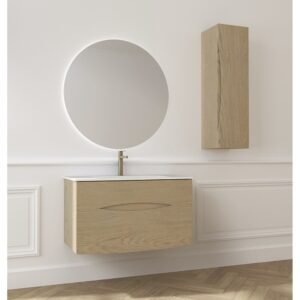 CAISSON MEUBLE 900 PROF. 46 CHENE MASSIF DANAE 2 TIROIRS SIMPLE VASQU
