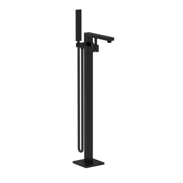MITIGEUR BAIN/DOUCHE SUR PIED NOIR MAT SERIE GRAFIK – Image 1