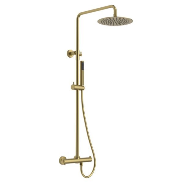 COLONNE DE DOUCHE THERMOSTATIQUE OR BROSSE SERIE HANAE – Image 1
