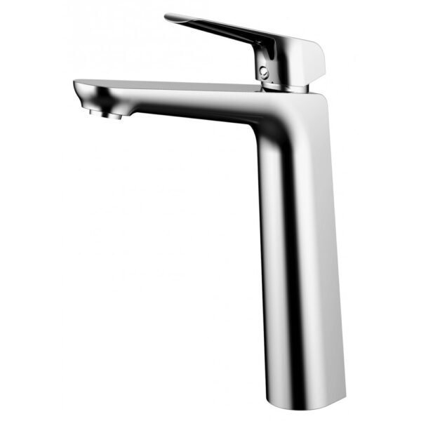 MITIGEUR LAVABO HAUT CHROME AVEC VIDAGE SERIE CRONOS – Image 1