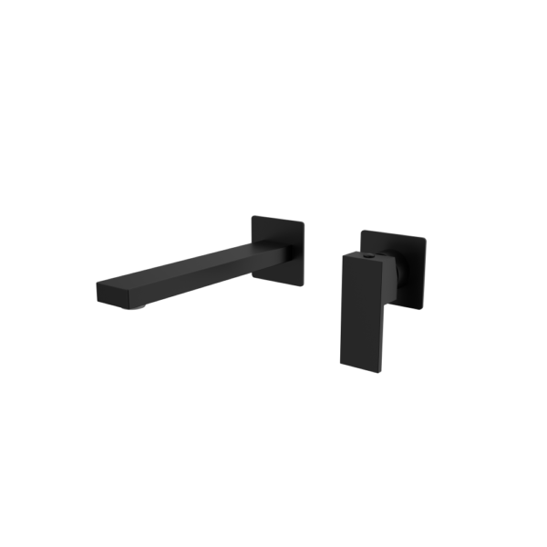 MITIGEUR LAVABO ENCASTRE NOIR MAT SERIE GRAFIK – Image 1