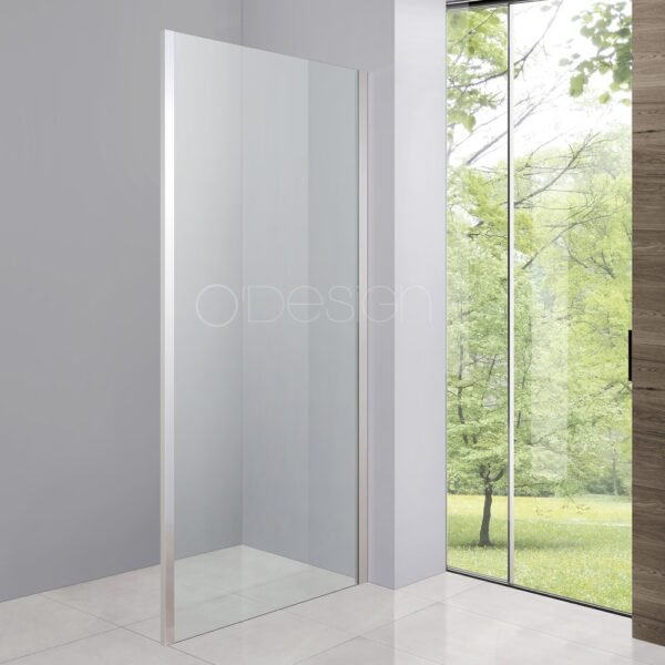 PAROI LATERALE FIXE ESPACE 86/88 CM PROFILE CHROME VERRE TRANSPARENT – Image 1